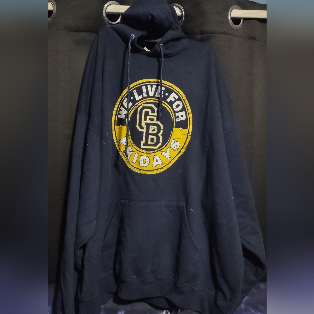 Jerzees Black and Yellow Graphic Hoodie